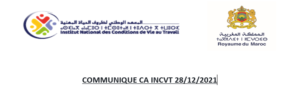 Communiqué relatif au CA INCVT du 28/12/2021